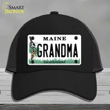 Grandma Maine Novelty License Plate Hat Mesh / Black