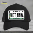 Hot Mama Maine Novelty License Plate Hat Mesh / Black