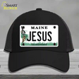 Jesus Maine Novelty License Plate Hat Mesh / Black