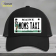 Moms Taxi Maine Novelty License Plate Hat Mesh / Black