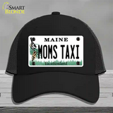 Moms Taxi Maine Novelty License Plate Hat Mesh / Black