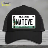 Native Maine Novelty License Plate Hat Mesh / Black