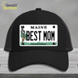 Best Mom Maine Novelty License Plate Hat Mesh / Black