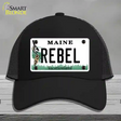 Rebel Maine Novelty License Plate Hat Mesh / Black