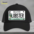 Lobster Maine Novelty License Plate Hat Mesh / Black