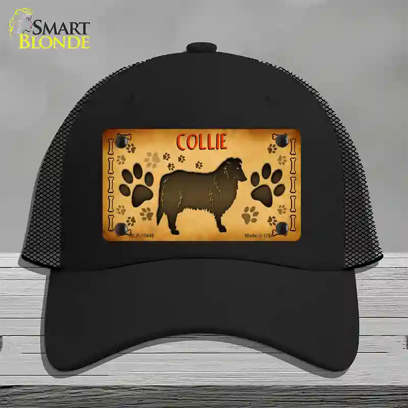 Collie Novelty License Plate Hat Mesh / Black