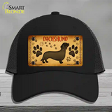 Dachshund Novelty License Plate Hat Mesh / Black