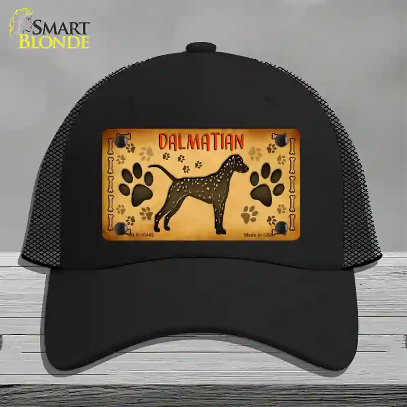 Dalmatian Novelty License Plate Hat Mesh / Black