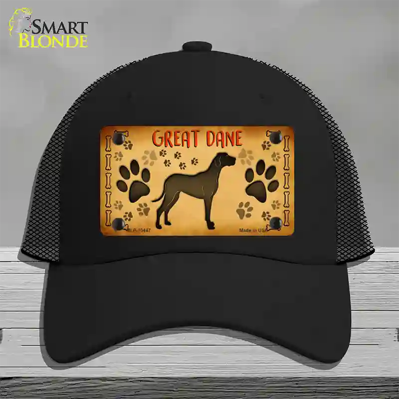 Great Dane Novelty License Plate Hat Mesh / Black