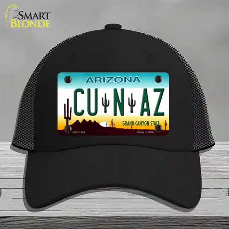 Cu N Az Novelty License Plate Hat Mesh / Black