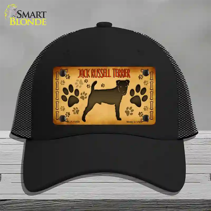 Jack Russell Terrier Novelty License Plate Hat Mesh / Black