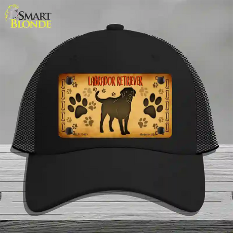 Labrador Retriever Novelty License Plate Hat Mesh / Black