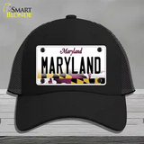 Maryland State MD Novelty License Plate Hat Mesh / Black