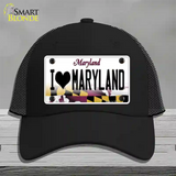 I Love Maryland Novelty License Plate Hat Mesh / Black