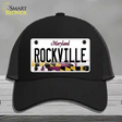 Rockville Maryland Novelty License Plate Hat Mesh / Black