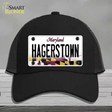 Hagerstown Maryland Novelty License Plate Hat Mesh / Black