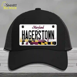 Hagerstown Maryland Novelty License Plate Hat Mesh / Black