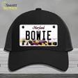 Bowie Maryland Novelty License Plate Hat Mesh / Black