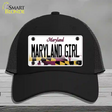 Maryland Girl Maryland Novelty License Plate Hat Mesh / Black