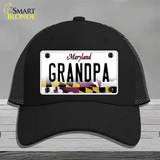 Grandpa Maryland Novelty License Plate Hat Mesh / Black