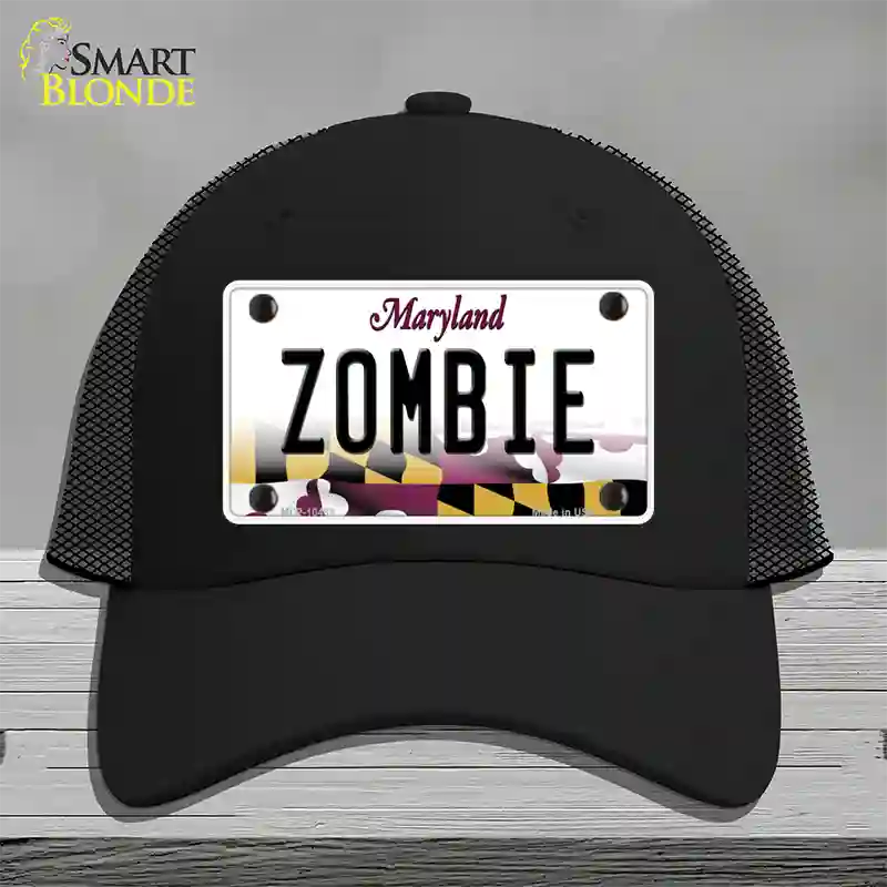 Zombie Maryland Novelty License Plate Hat Mesh / Black