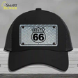 Route 66 Shield Diamond Novelty License Plate Hat Mesh / Black