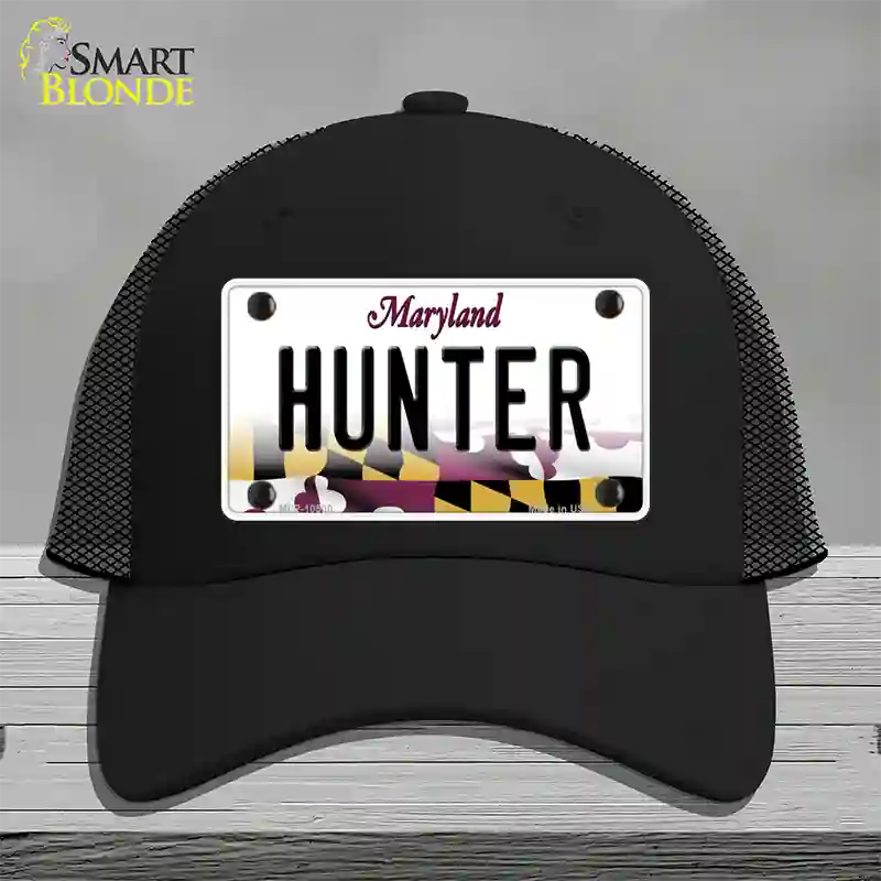 Hunter Maryland Novelty License Plate Hat Mesh / Black