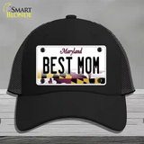 Best Mom Maryland Novelty License Plate Hat Mesh / Black