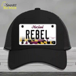 Rebel Maryland Novelty License Plate Hat Mesh / Black