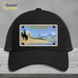 Wyoming Blank Novelty License Plate Hat Mesh / Black