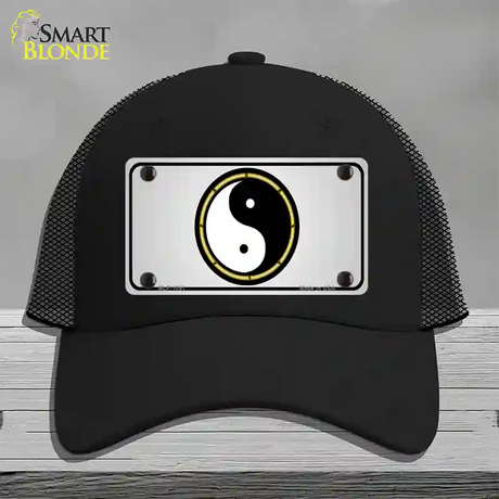 Yin And Yang Novelty License Plate Hat Mesh / Black