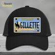 Gillette Wyoming Novelty License Plate Hat Mesh / Black