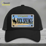 Rock Springs Wyoming Novelty License Plate Hat Mesh / Black