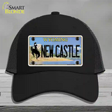 New Castle Wyoming Novelty License Plate Hat Mesh / Black