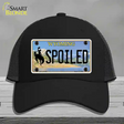 Spoiled Wyoming Novelty License Plate Hat Mesh / Black