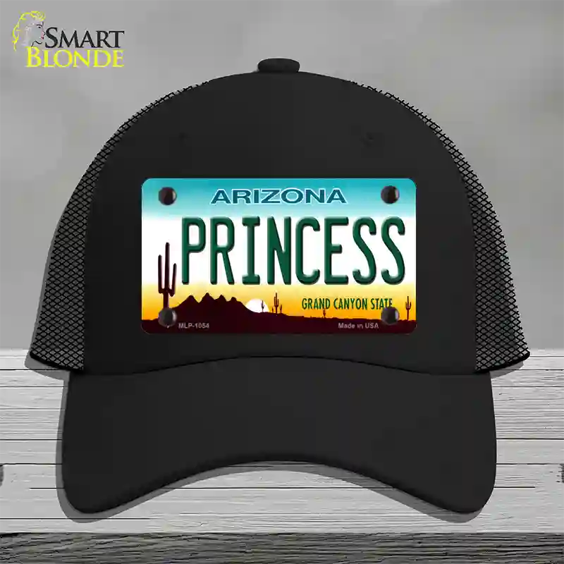 Princess Arizona Novelty License Plate Hat Mesh / Black