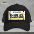 Nebraska Gov Novelty License Plate Hat Mesh / Black