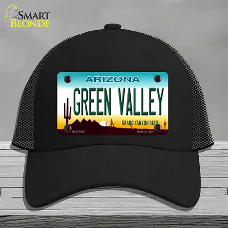 Green Valley Arizona Novelty License Plate Hat Mesh / Black