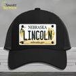 Lincoln Nebraska Novelty License Plate Hat Mesh / Black