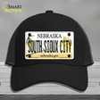 South Sioux City Nebraska Novelty License Plate Hat Mesh / Black