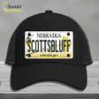 Scottsbluff Nebraska Novelty License Plate Hat Mesh / Black