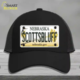 Scottsbluff Nebraska Novelty License Plate Hat Mesh / Black