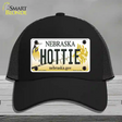 Hottie Nebraska Novelty License Plate Hat Mesh / Black