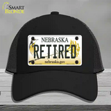 Retired Nebraska Novelty License Plate Hat Mesh / Black