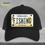 Fishing Nebraska Novelty License Plate Hat Mesh / Black