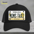 Moms Taxi Nebraska Novelty License Plate Hat Mesh / Black