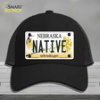 Native Nebraska Novelty License Plate Hat Mesh / Black