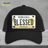 Blessed Nebraska Novelty License Plate Hat Mesh / Black