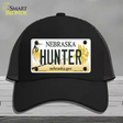 Hunter Nebraska Novelty License Plate Hat Mesh / Black