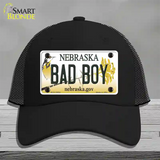 Bad Boy Nebraska Novelty License Plate Hat Mesh / Black